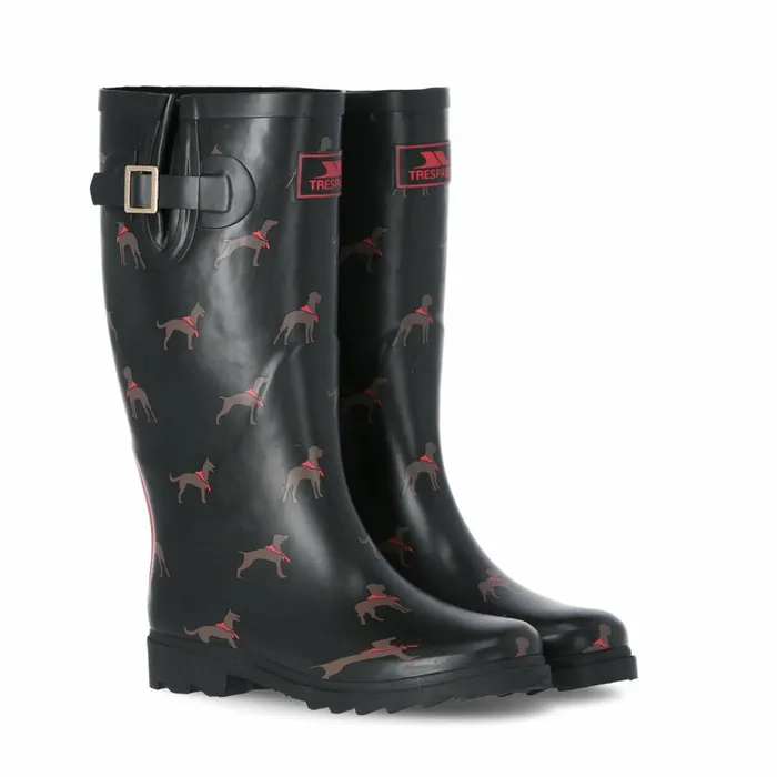 Samira Printed Wellies Dog Print Women Trespass Wellies