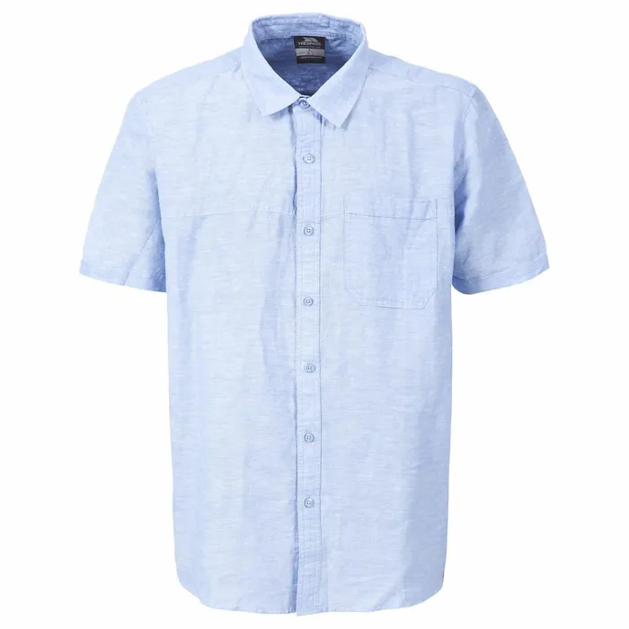 Saratov Short Sleeve Cotton Shirt Chambray Men Trespass Shirts
