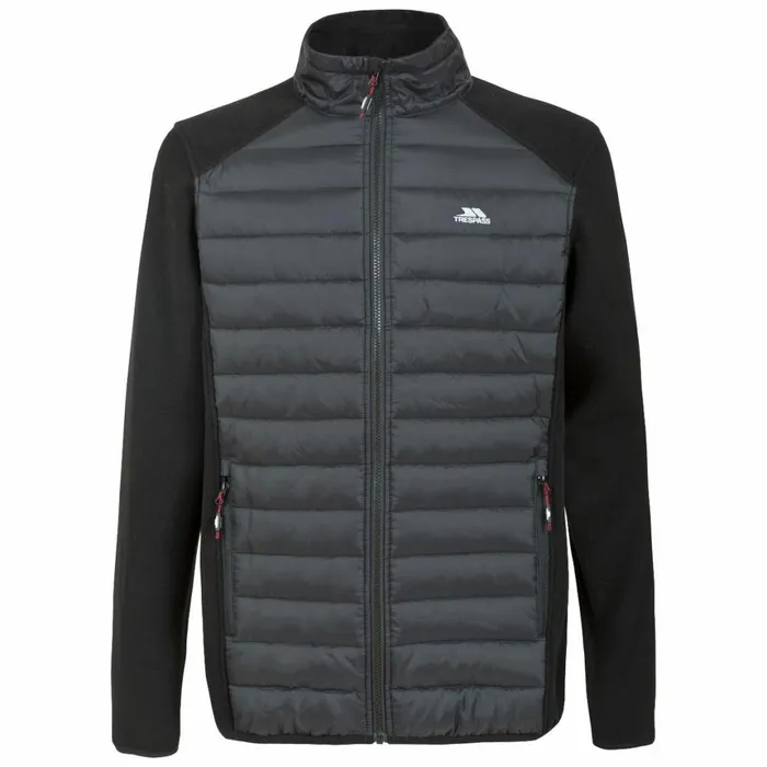 Saunter Padded Fleece Jacket Black Men Trespass Fleeces