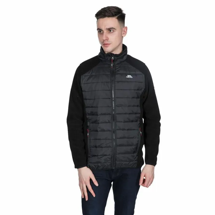 Saunter Padded Fleece Jacket Black Men Trespass Fleeces