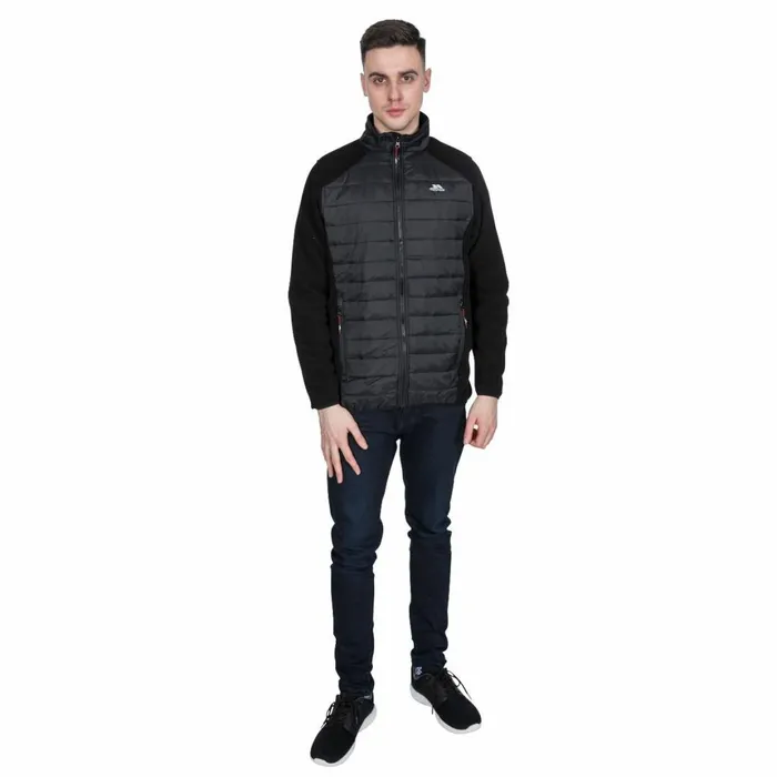Saunter Padded Fleece Jacket Black Men Trespass Fleeces