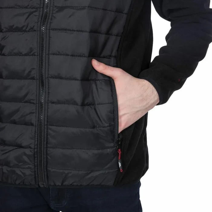 Saunter Padded Fleece Jacket Black Men Trespass Fleeces