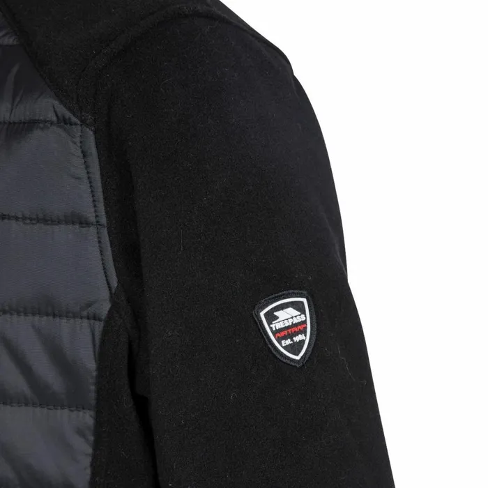 Saunter Padded Fleece Jacket Black Men Trespass Fleeces