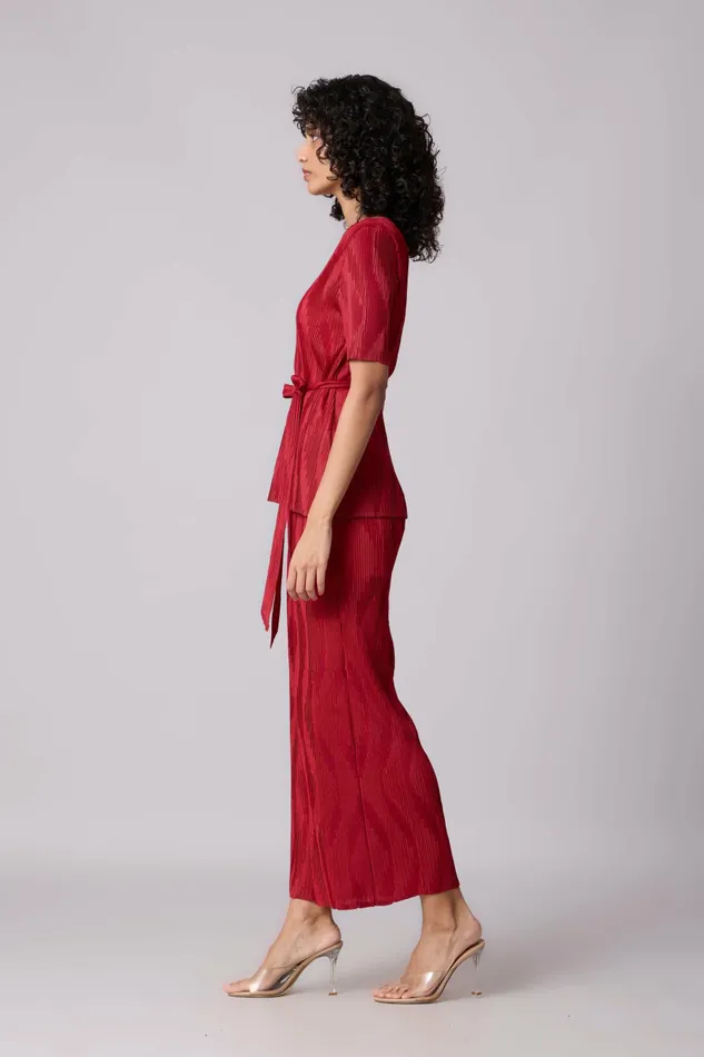 Scarlet Sage CoOrd Sets Lina Set 8211 Dark Red 8211 Women