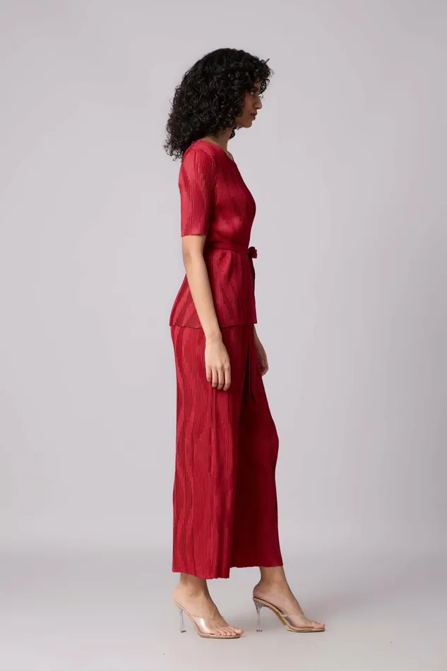 Scarlet Sage CoOrd Sets Lina Set 8211 Dark Red 8211 Women