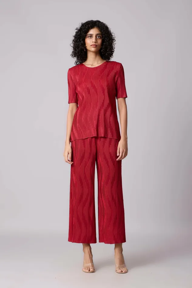 Scarlet Sage CoOrd Sets Lina Set 8211 Dark Red 8211 Women