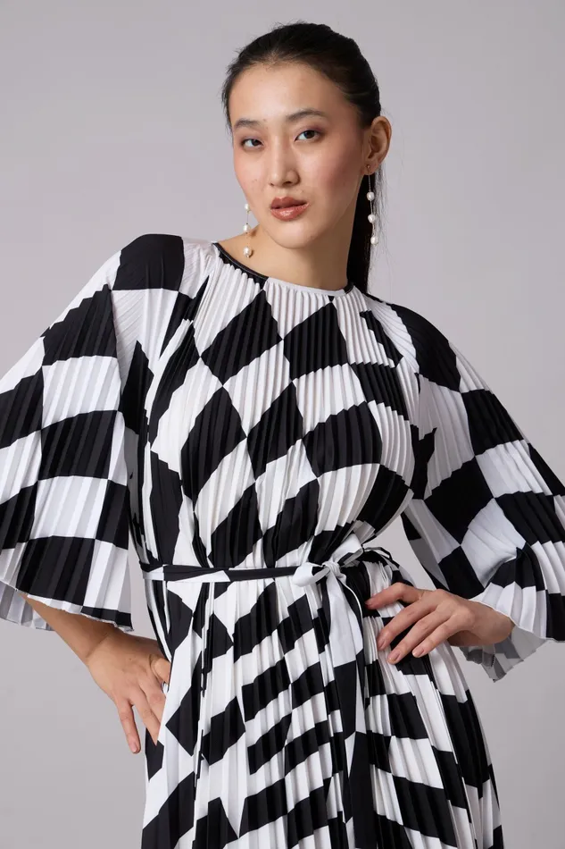 Scarlet Sage Dresses Ariel Maxi Dress 8211 Black and White 8211 Women