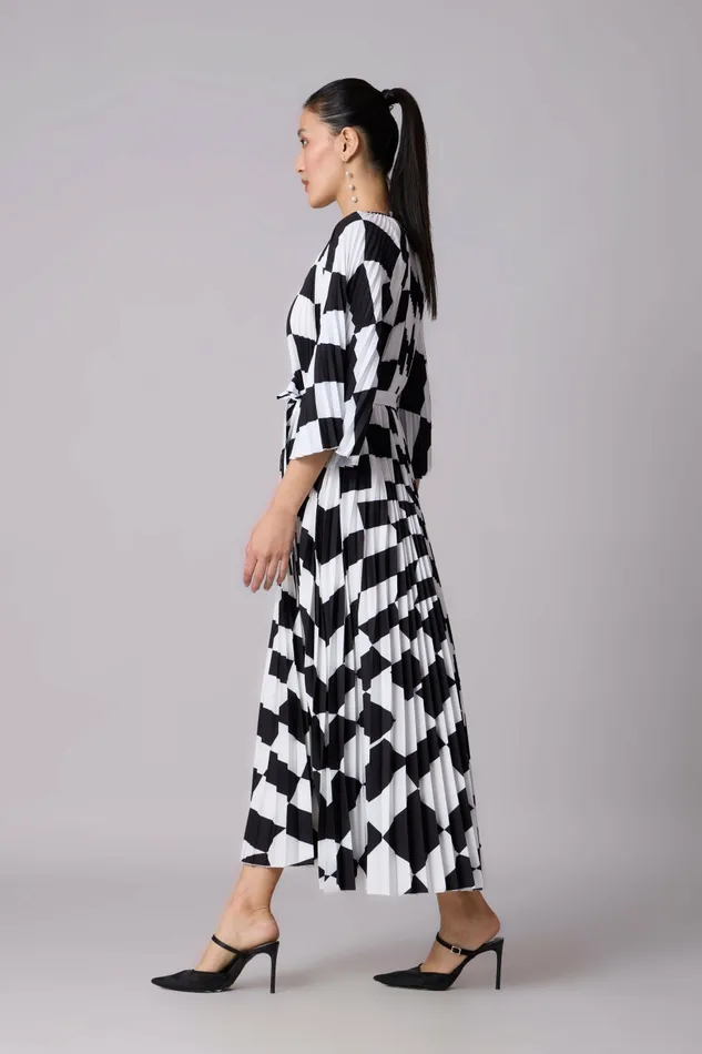 Scarlet Sage Dresses Ariel Maxi Dress 8211 Black and White 8211 Women