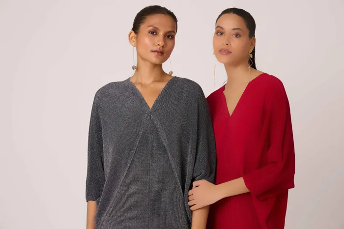 Scarlet Sage Dresses Blake Dress 8211 Metallic Black and Silver 8211 Women