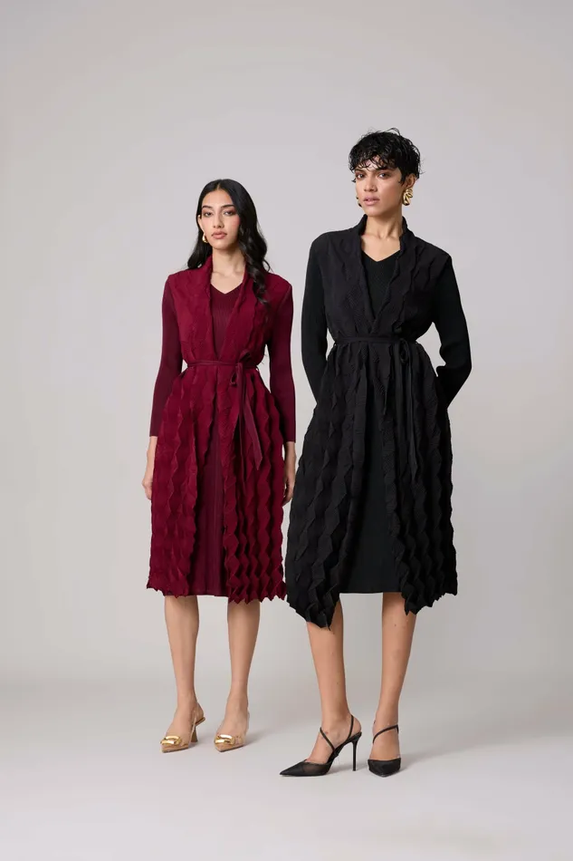 Scarlet Sage Dresses Paula Textured Overlay Dress 8211 Black 8211 Women