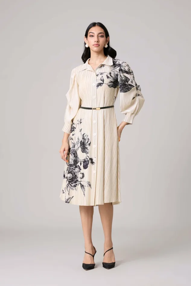 Scarlet Sage Dresses Skylar Shirt Dress 8211 Ivory 8211 Women