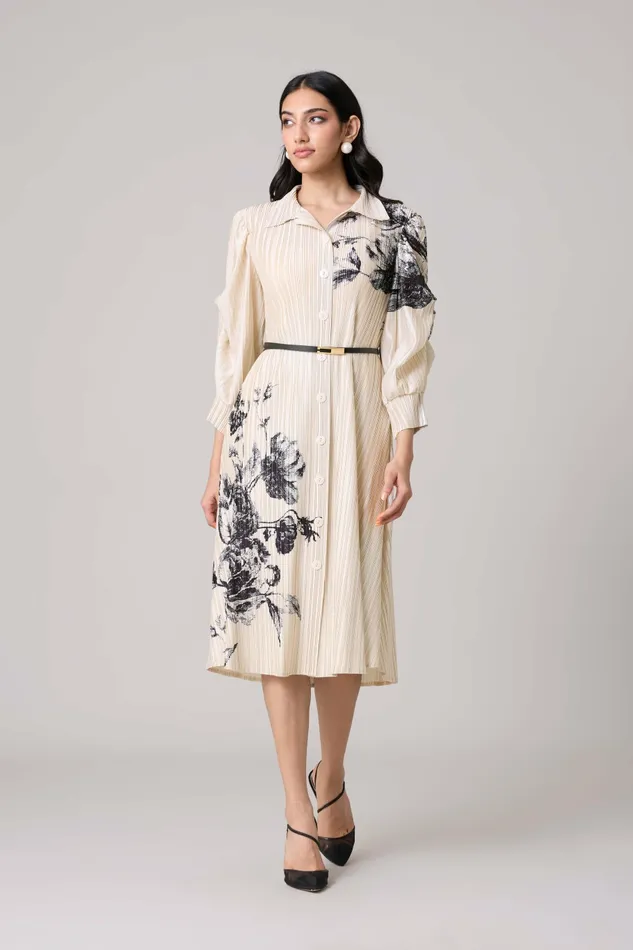 Scarlet Sage Dresses Skylar Shirt Dress 8211 Ivory 8211 Women