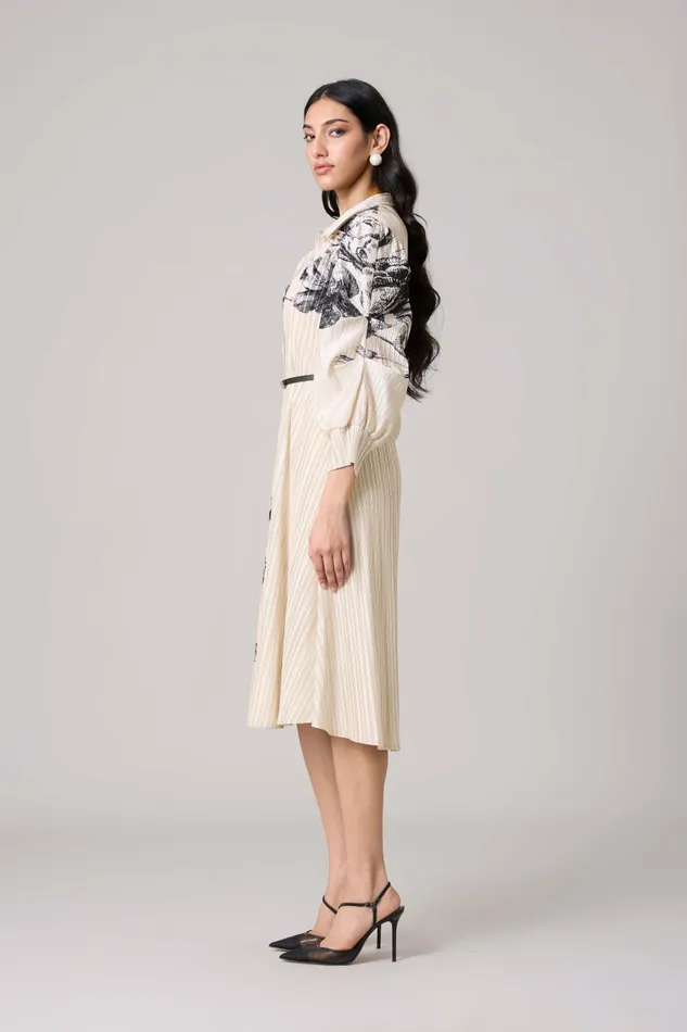 Scarlet Sage Dresses Skylar Shirt Dress 8211 Ivory 8211 Women