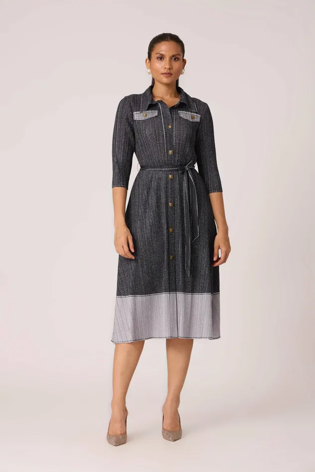 Scarlet Sage Dresses Wynona Denim Shirt Dress 8211 Navy 8211 Women
