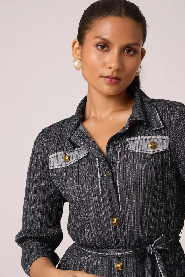 Scarlet Sage Dresses Wynona Denim Shirt Dress 8211 Navy 8211 Women