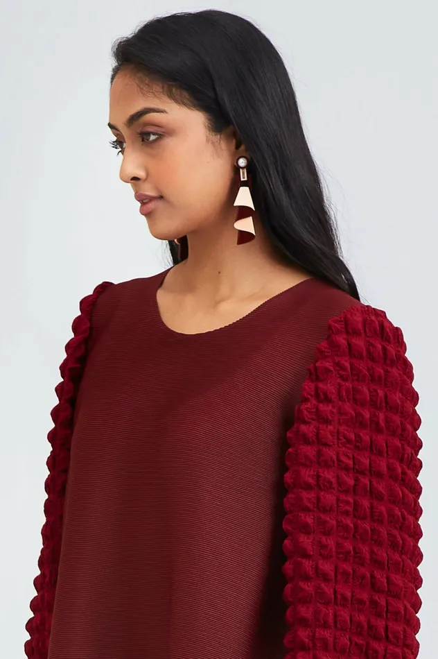 Scarlet Sage Gissa Bicalho Dani Earrings 8211 Peach and Maroon 8211 Women