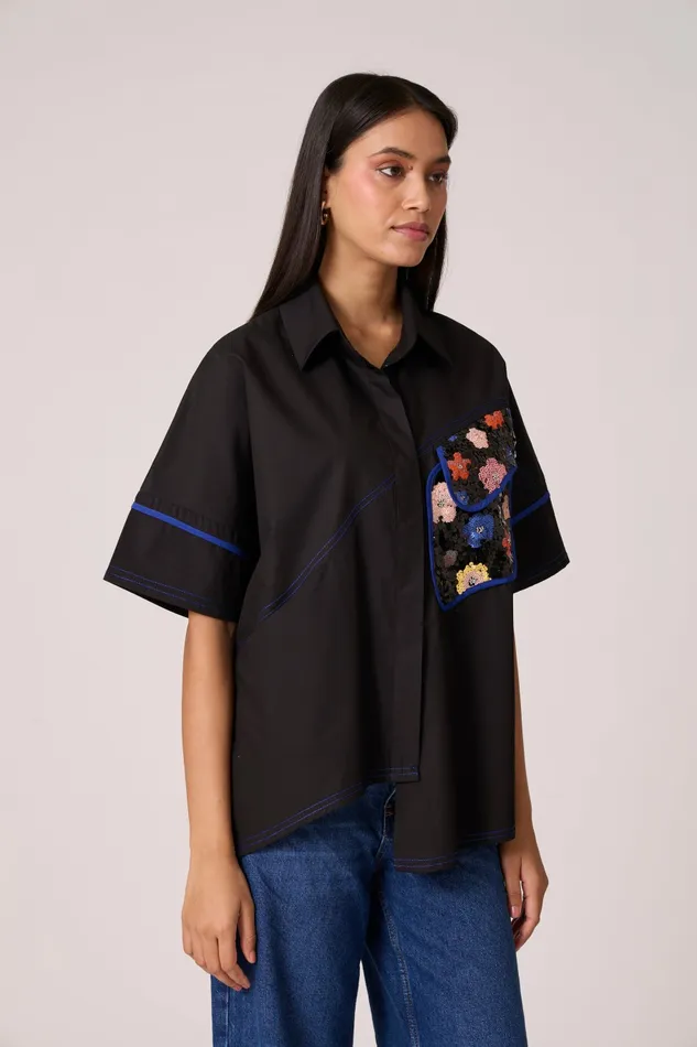 Scarlet Sage Tops Andrea Shirt 8211 Black 8211 Women