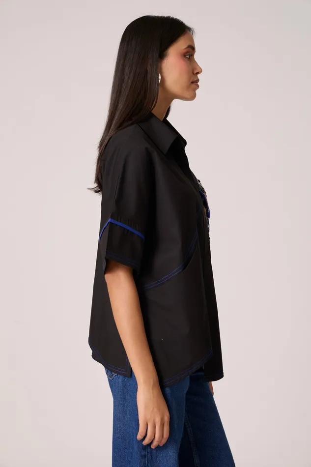 Scarlet Sage Tops Andrea Shirt 8211 Black 8211 Women
