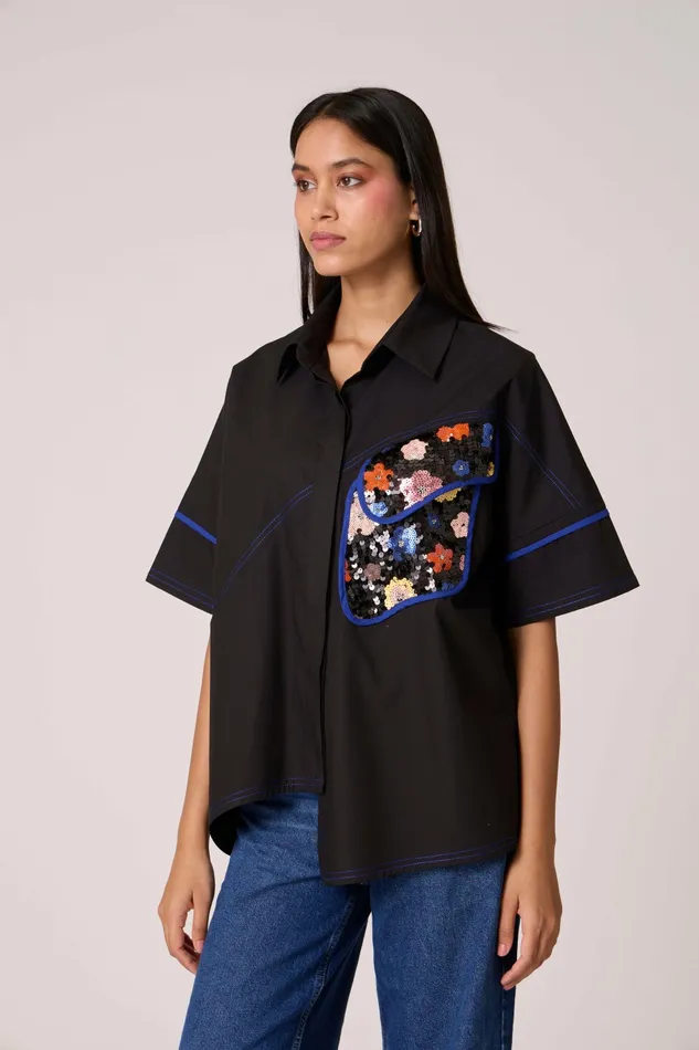 Scarlet Sage Tops Andrea Shirt 8211 Black 8211 Women