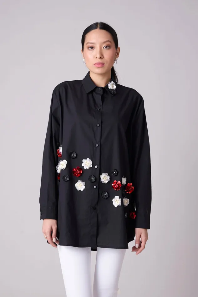 Scarlet Sage Tops Lauretta Shirt 8211 Black 8211 Women