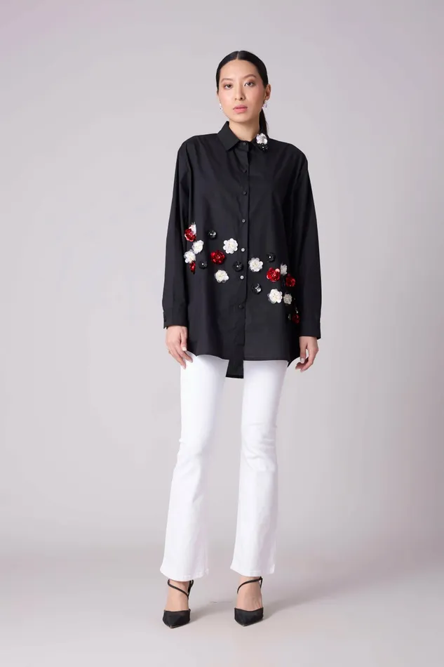 Scarlet Sage Tops Lauretta Shirt 8211 Black 8211 Women