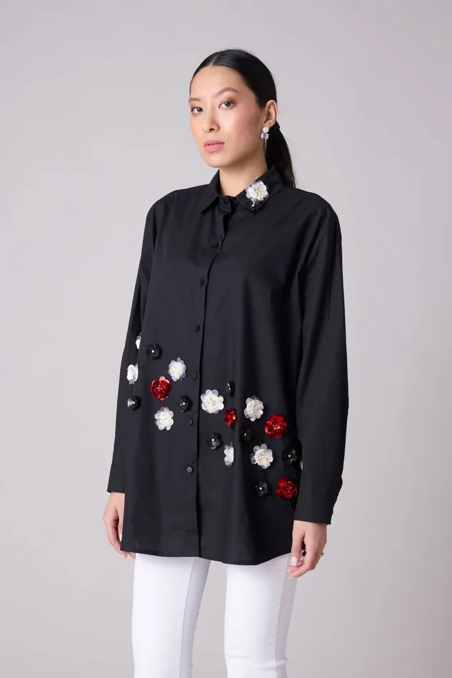 Scarlet Sage Tops Lauretta Shirt 8211 Black 8211 Women