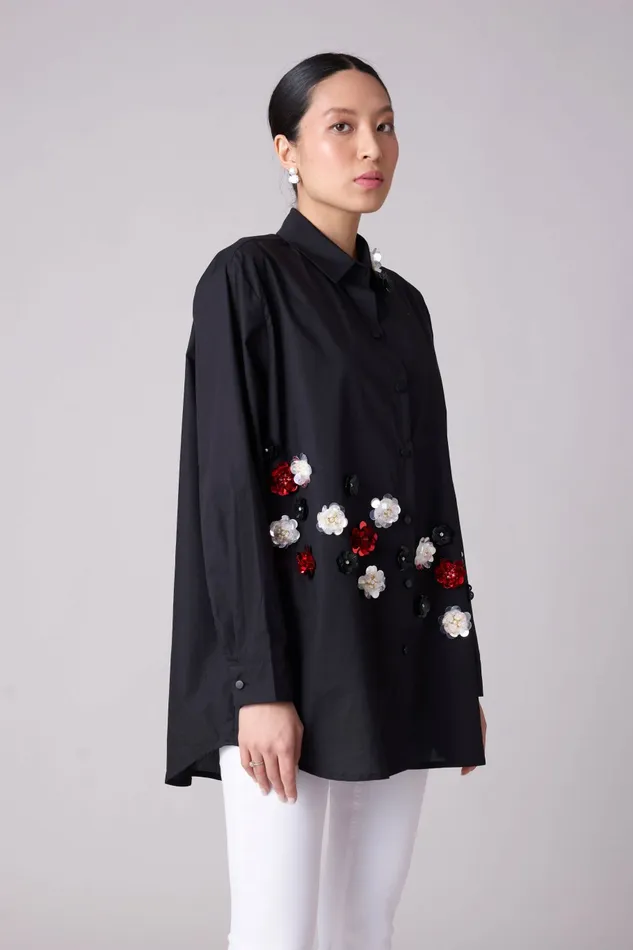 Scarlet Sage Tops Lauretta Shirt 8211 Black 8211 Women