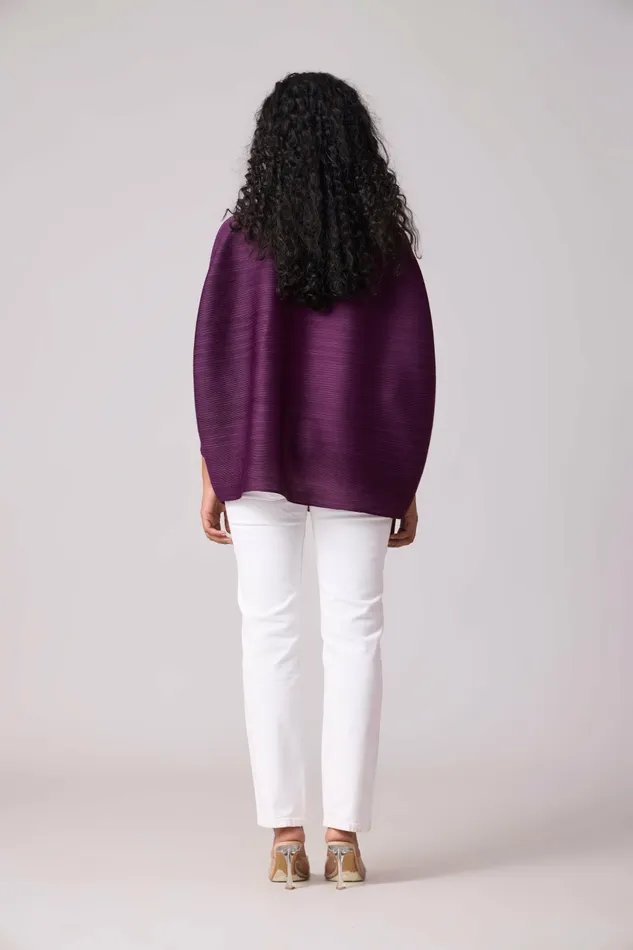 Scarlet Sage Tops Sloane Pearled Batwing Top 8211 Wine Purple 8211 Women