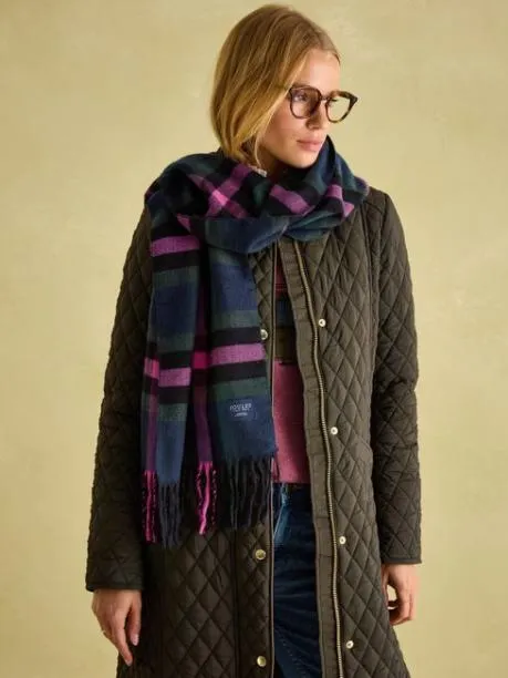Scarves Women Joules Navy Scarf