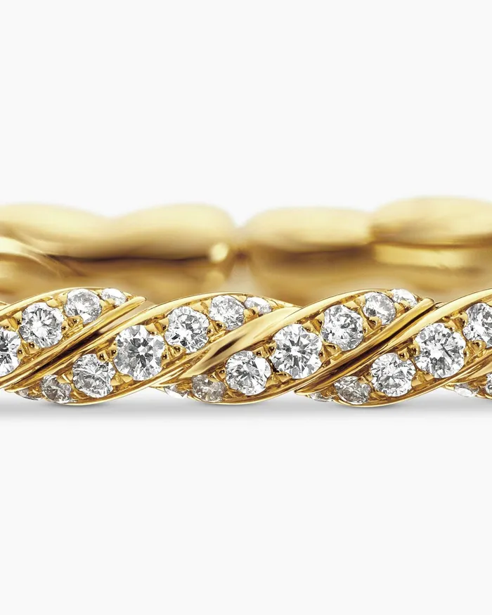 Sculpted Cable Flex Bracelet In 18K Yellow Gold 35mm Women David Yurman Bangle Sculpted Cable Flex Bracelet In 18K Yellow Gold 35mm Women David Yurman Bangle