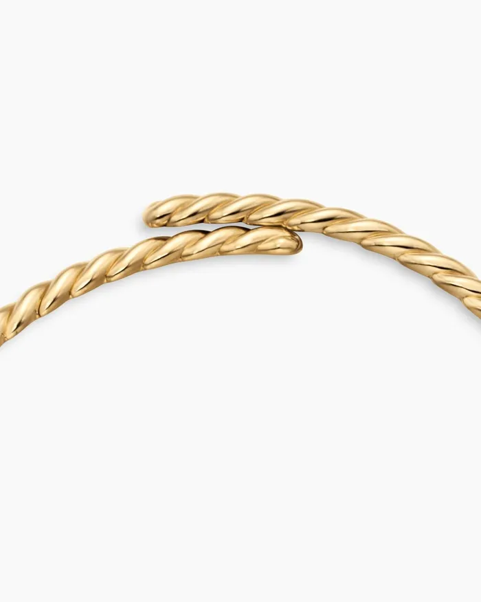 Sculpted Cable Flex Necklace In 18K Yellow Gold With Diamonds 75mm Women David Yurman Statement Sculpted Cable Flex Necklace In 18K Yellow Gold With Diamonds 75mm Women David Yurman Statement