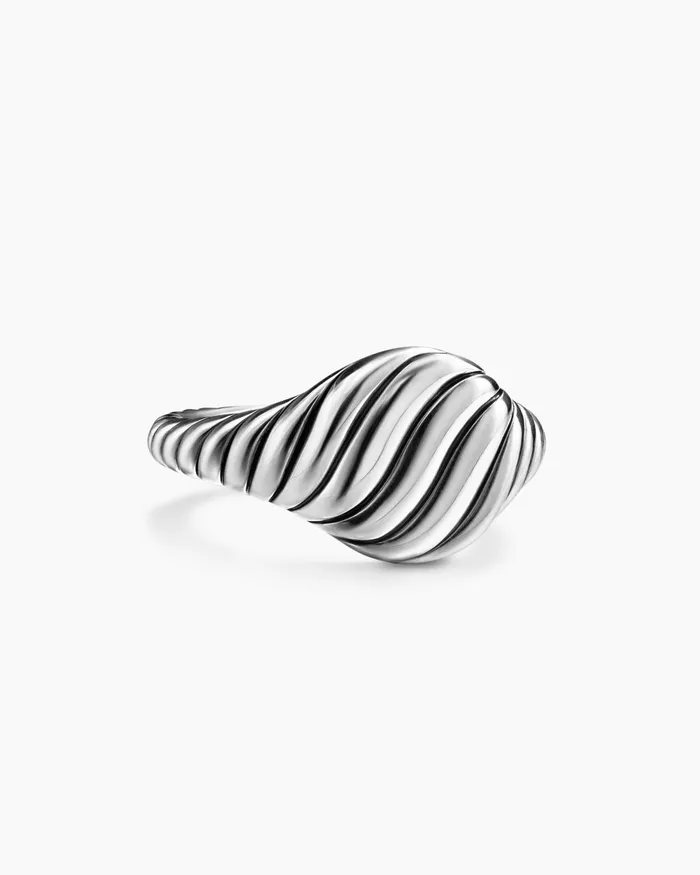 Sculpted Cable Pinky Ring In Sterling Silver 10mm Women David Yurman Pinky
