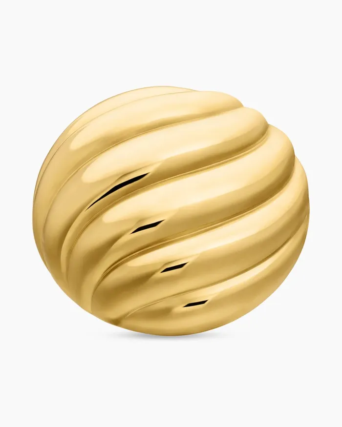 Sculpted Cable Stud Earrings In 18K Yellow Gold 20mm Women David Yurman Stud Sculpted Cable Stud Earrings In 18K Yellow Gold 20mm Women David Yurman Stud