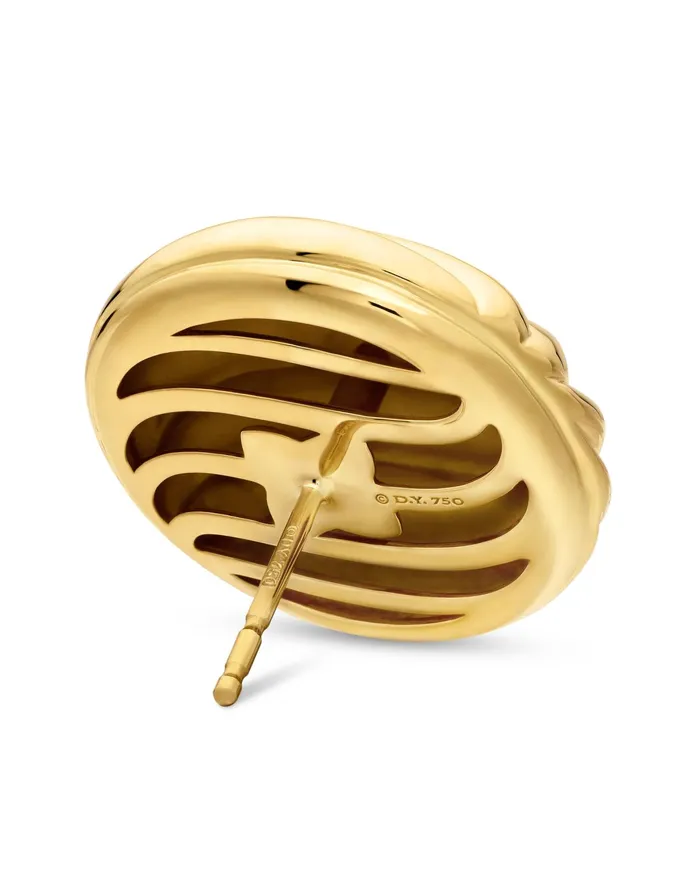 Sculpted Cable Stud Earrings In 18K Yellow Gold 20mm Women David Yurman Stud Sculpted Cable Stud Earrings In 18K Yellow Gold 20mm Women David Yurman Stud