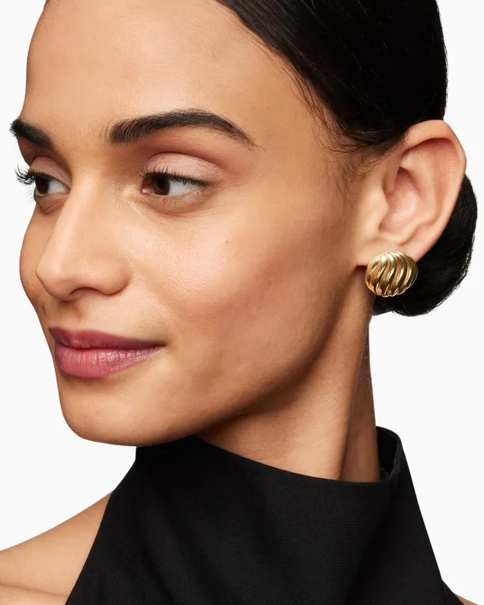 Sculpted Cable Stud Earrings In 18K Yellow Gold 20mm Women David Yurman Stud Sculpted Cable Stud Earrings In 18K Yellow Gold 20mm Women David Yurman Stud