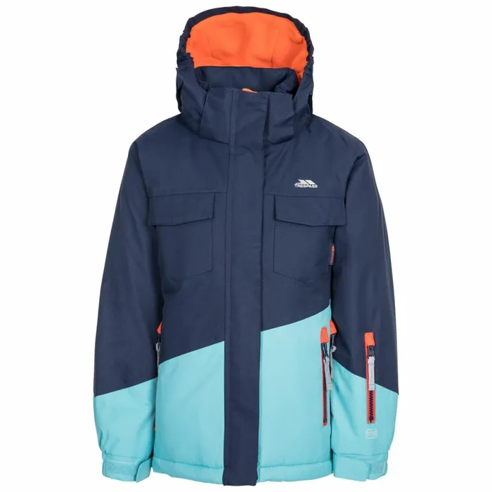 Settler Kid039s Padded Ski Jacket Navy Kids Trespass Ski Jackets