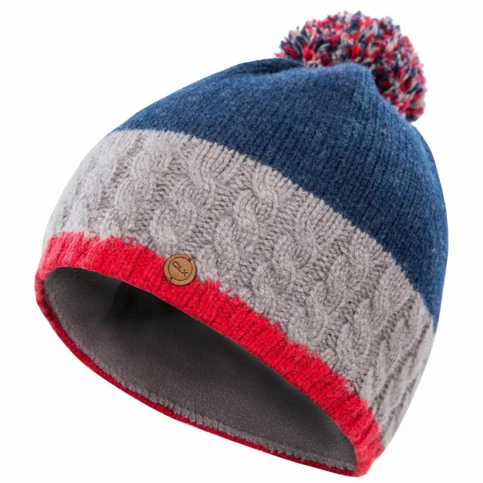 Sheeran Unisex DLX Knitted Bobble Hat Navy MenWomen Trespass Hats