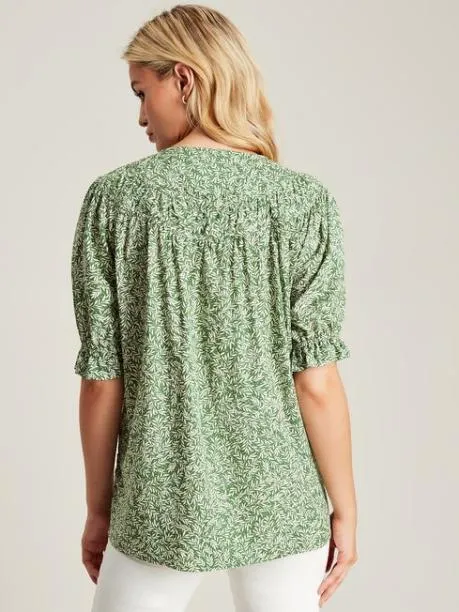 Shirts and Blouses Women Joules Green Curved Yoke Blouse