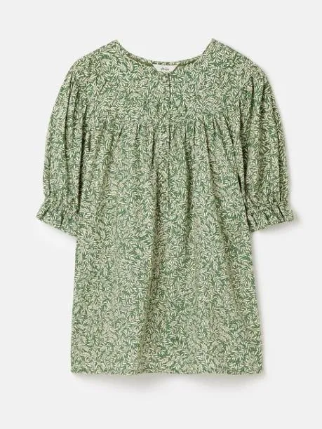 Shirts and Blouses Women Joules Green Curved Yoke Blouse
