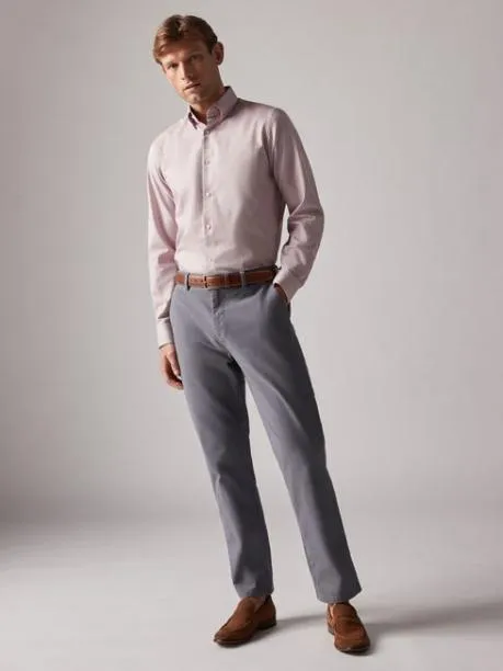 Shirts Men Joules Next Neutral Slim Fit Oxford Shirt