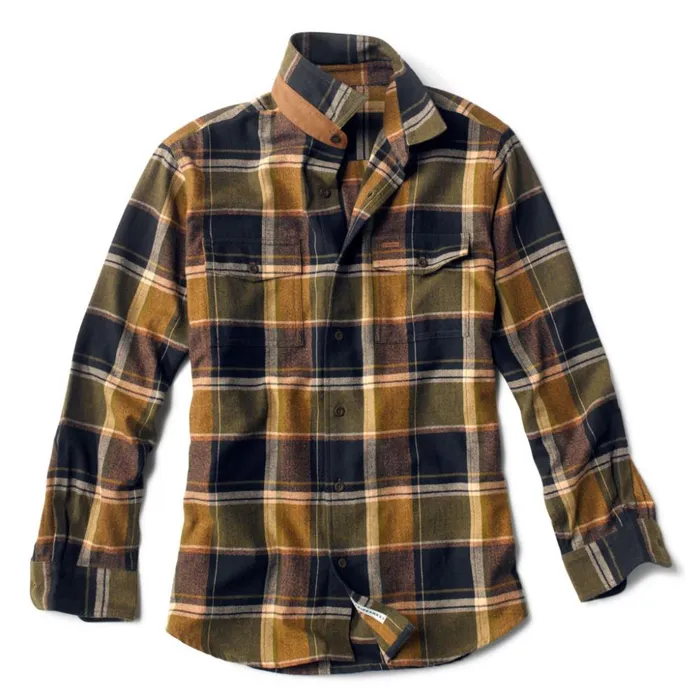 Shirts Men Orvis Fairbanks Elk Creek Jasp LongSleeved Flannel Shirt Greennavy