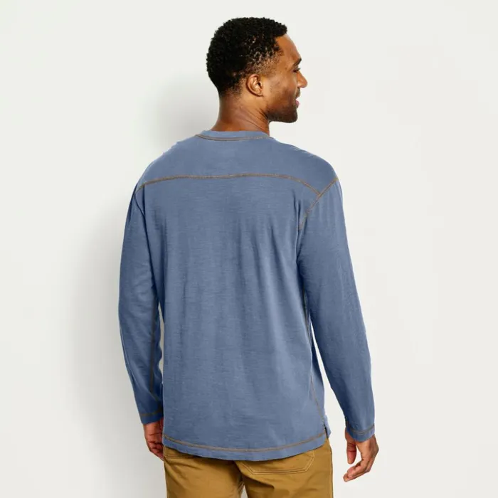 Shirts Men Orvis Montana Morning High VNeck LongSleeved TShirt Evergreen