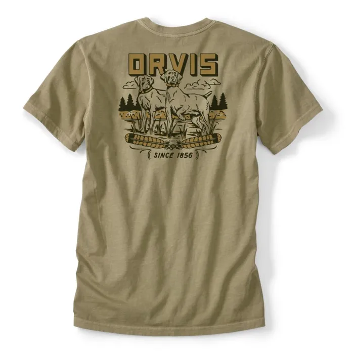 Shirts Men Orvis Sheridan Dogs TShirt Olive