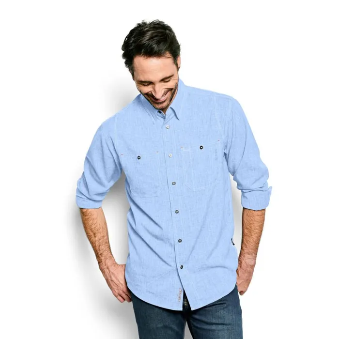 Shirts Men Orvis Tech Chambray Work Shirt 8211 Regular Medium Blue Shirts Men Orvis Tech Chambray Work Shirt 8211 Regular Medium Blue