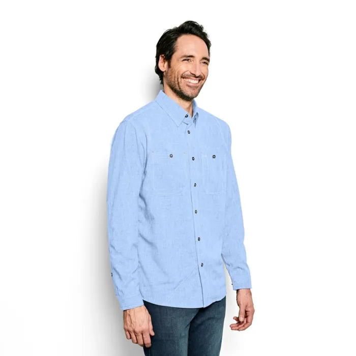 Shirts Men Orvis Tech Chambray Work Shirt 8211 Regular Medium Blue Shirts Men Orvis Tech Chambray Work Shirt 8211 Regular Medium Blue