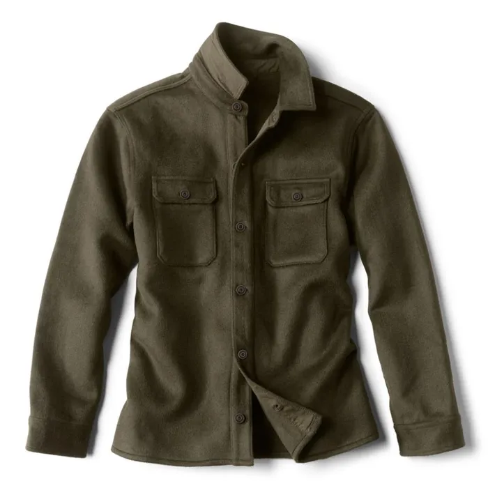 Shirts Men Orvis Wool Worker Shirt Jacket Olive