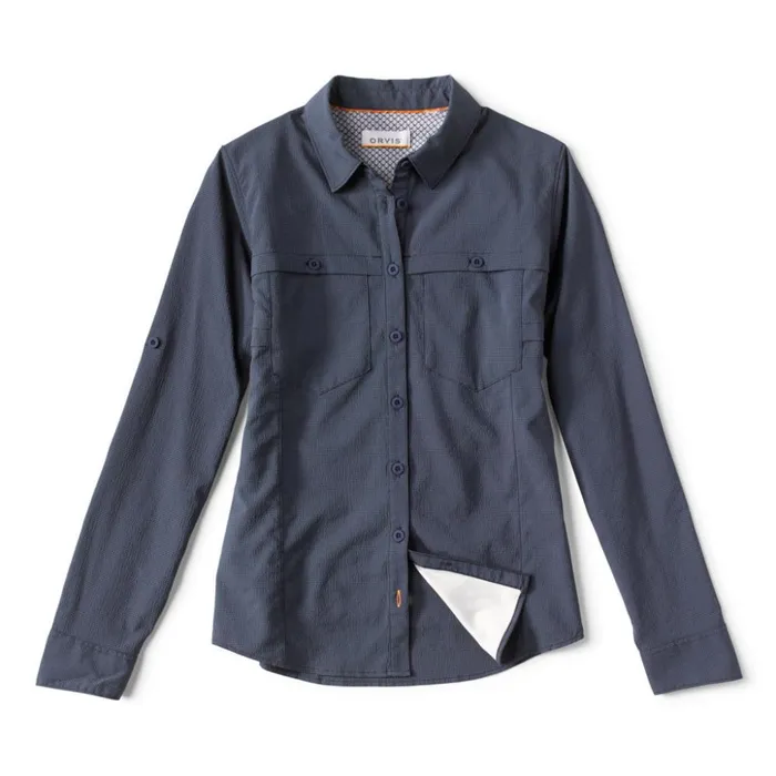 Shirts Women Orvis Womens Open Air Caster LongSleeved Shirt Carbon