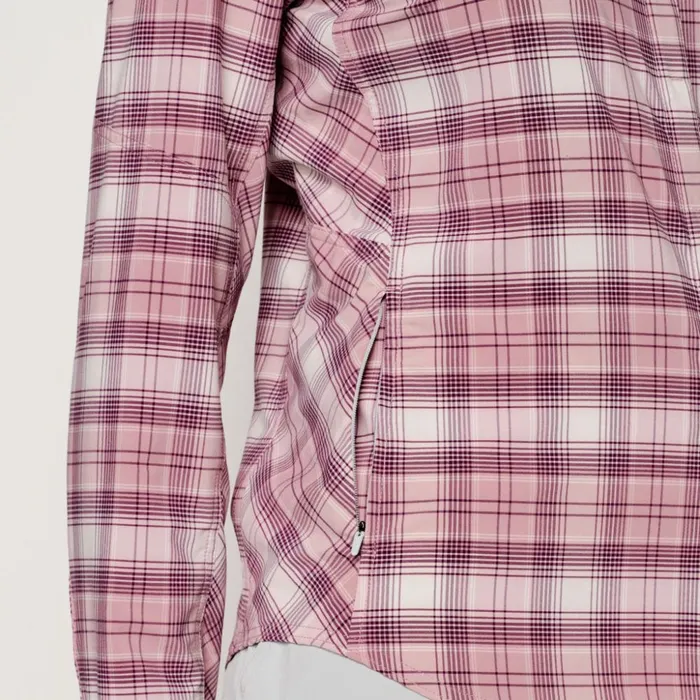 Shirts Women Orvis Womens PRO Stretch LongSleeved Shirt Lilac Plaid