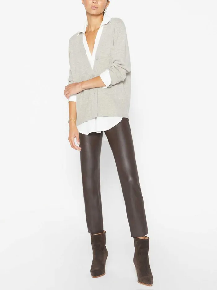 Shop Brochu Walker Cardigans The Callie Layered Looker Cardigan Light Chia Melange With White Underlayer
