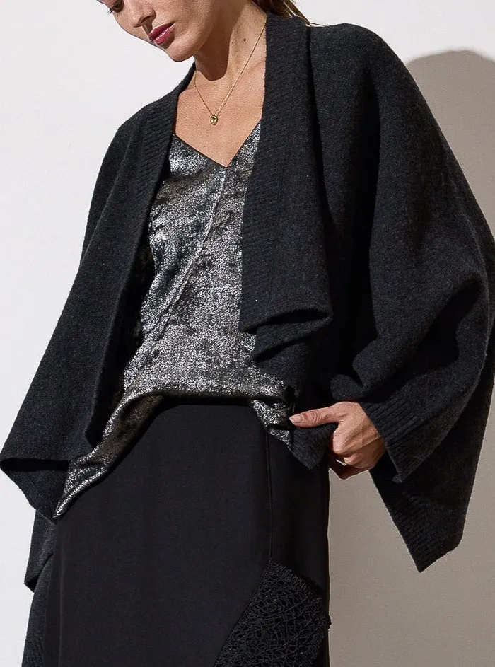 Shop Brochu Walker Cardigans The Estara Wrap Graphite Mlange